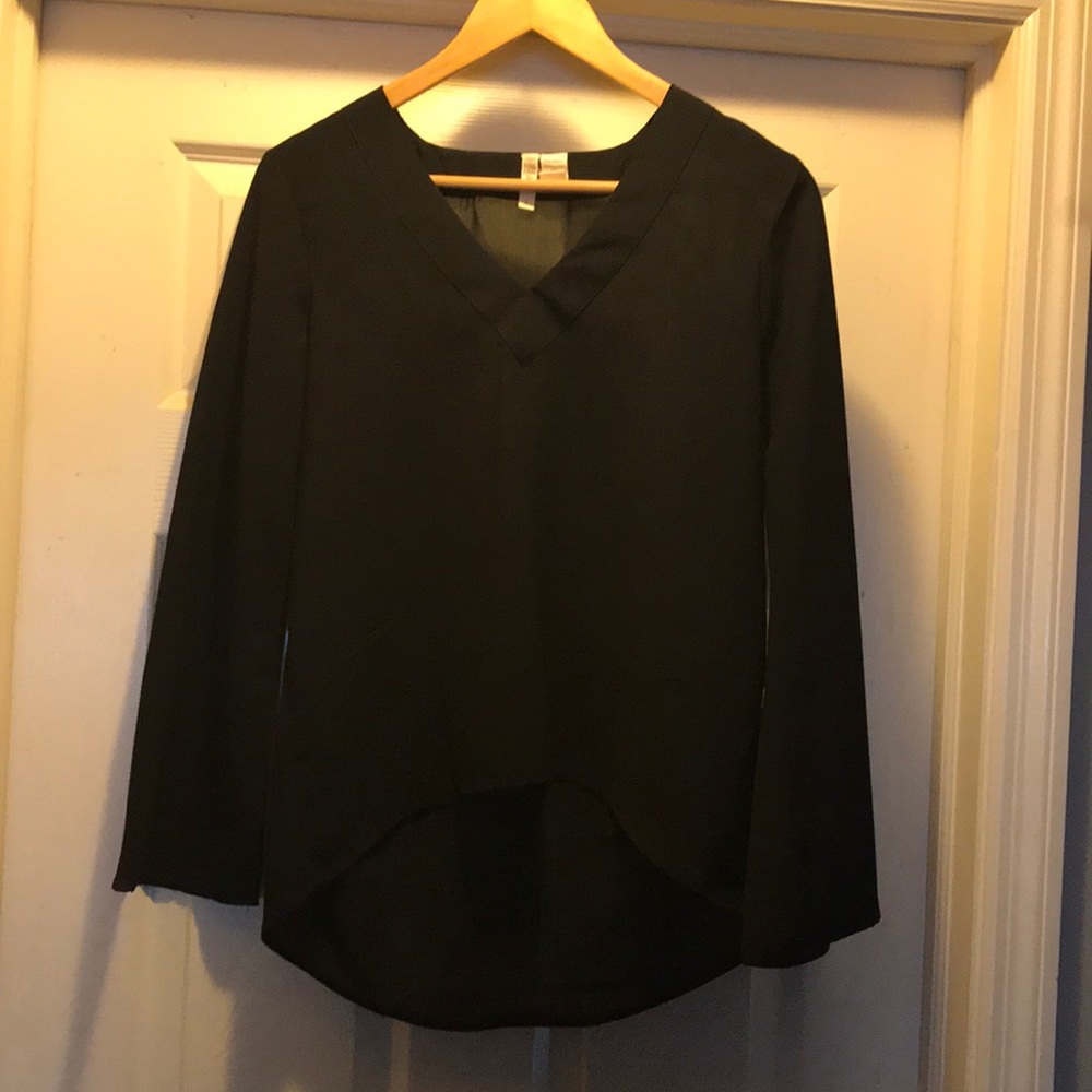 Black sheer blouse